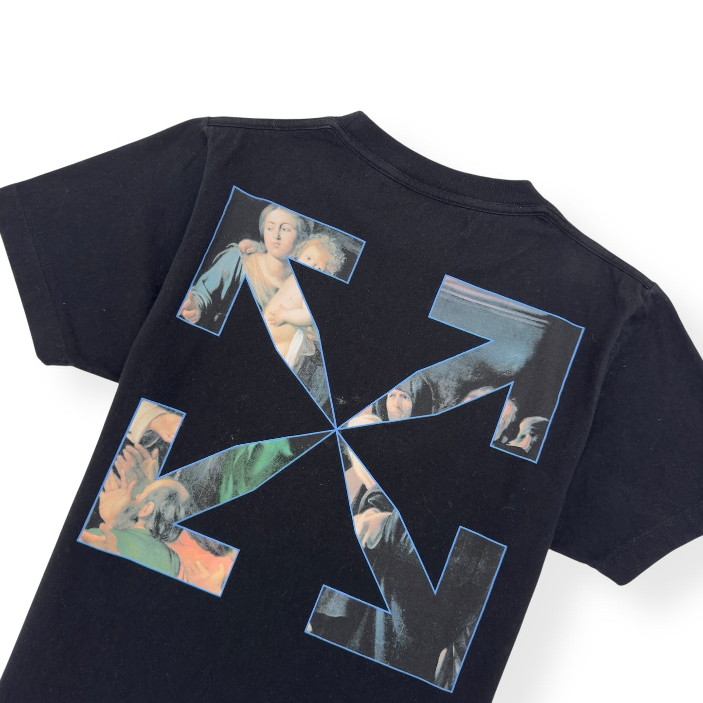 OFF-WHITE CARAVAGGIO PAINTING SHORT SLEEVE T-SHIRT BLACK M