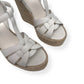 SAINT LAURENT TRIBUTE ESPADRILLE SMOOTH LEATHER  WEDGE WHITE 38 / UK5