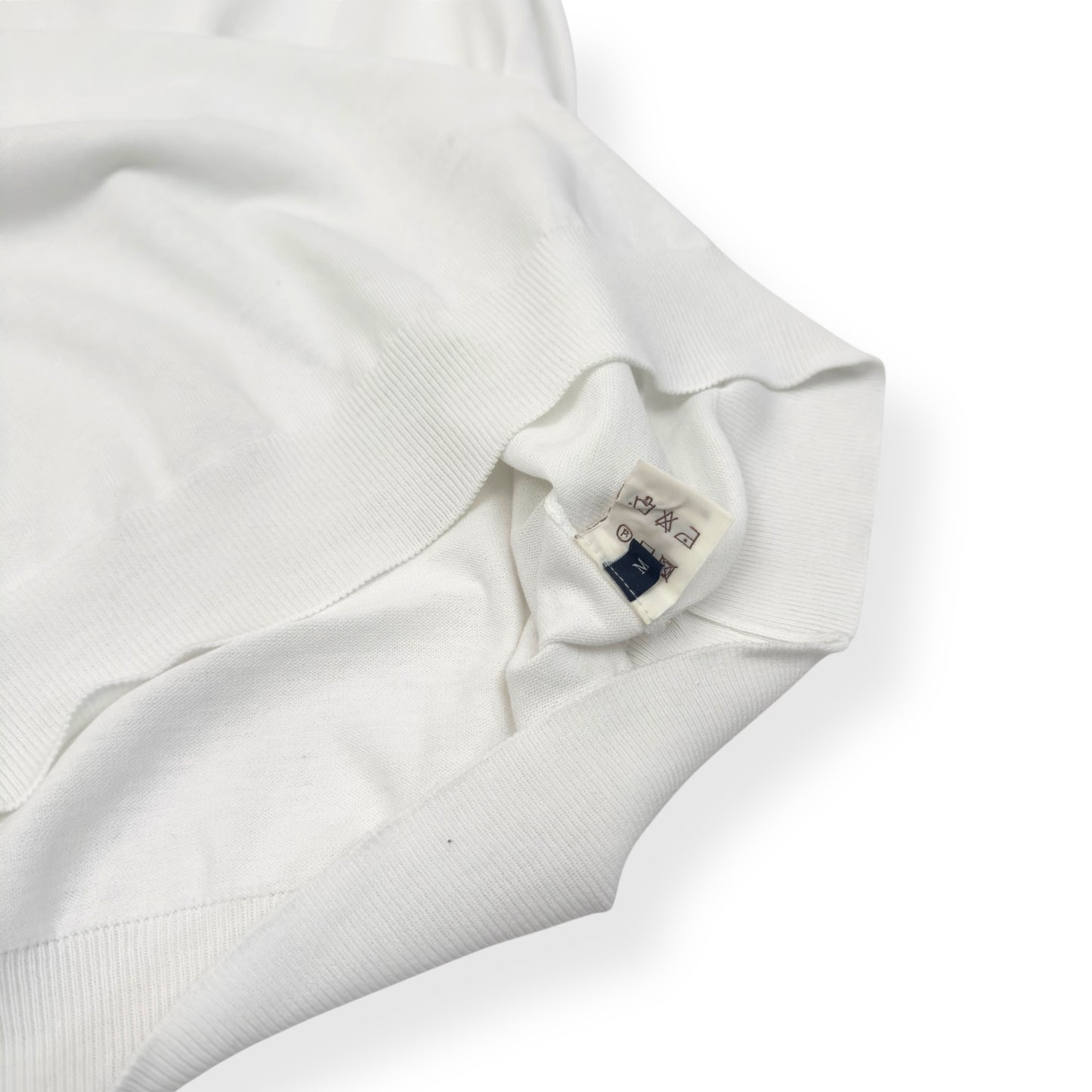 THOM SWEENEY COTTON POLO SHIRT WHITE M