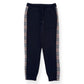 BURBERRY CHECK PANEL SWEATPANTS BLACK M