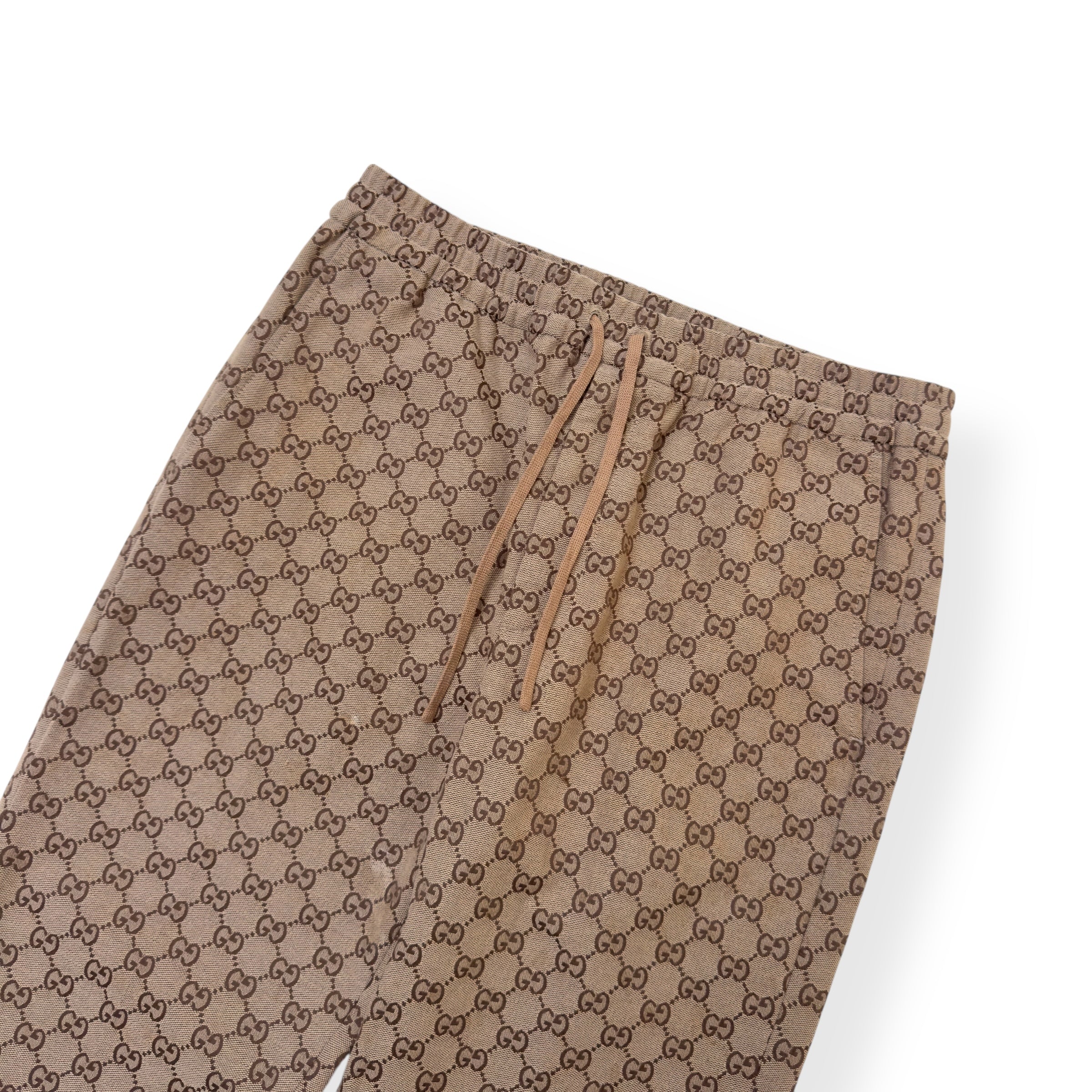 GUCCI GG COTTON CANVAS TROUSERS BEIGE 46 / S