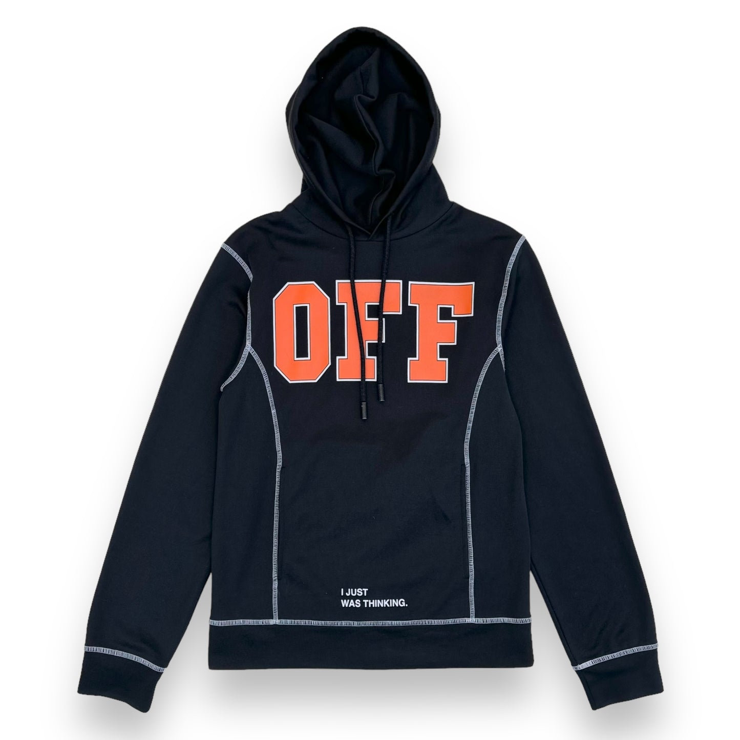 OFF-WHITE HOODIE BLACK / ORANGE S