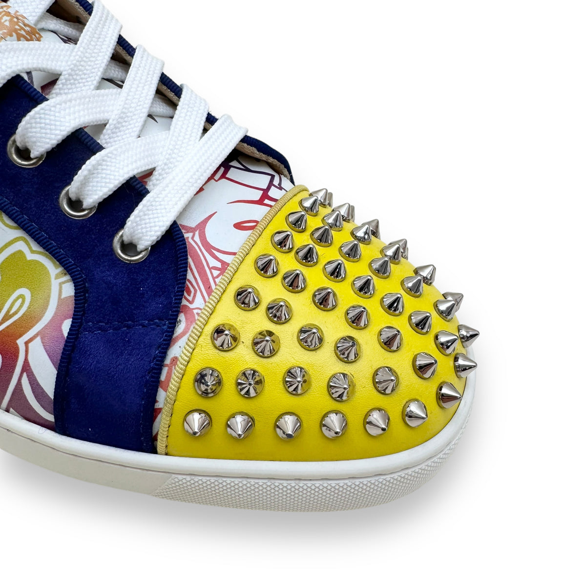 CHRISTIAN LOUBOUTIN SEAVASTE GRAFFITI LOW TOP SNEAKER UK9