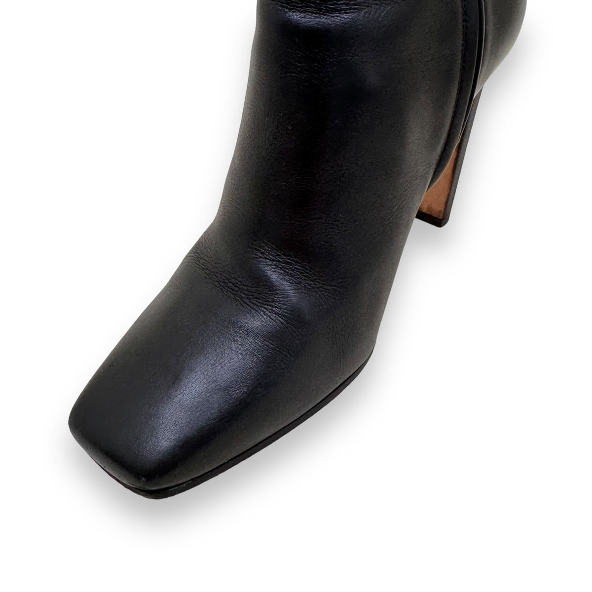 JIMMY CHOO MINORI LEATHER ANKLE BOOTS BLACK UK5