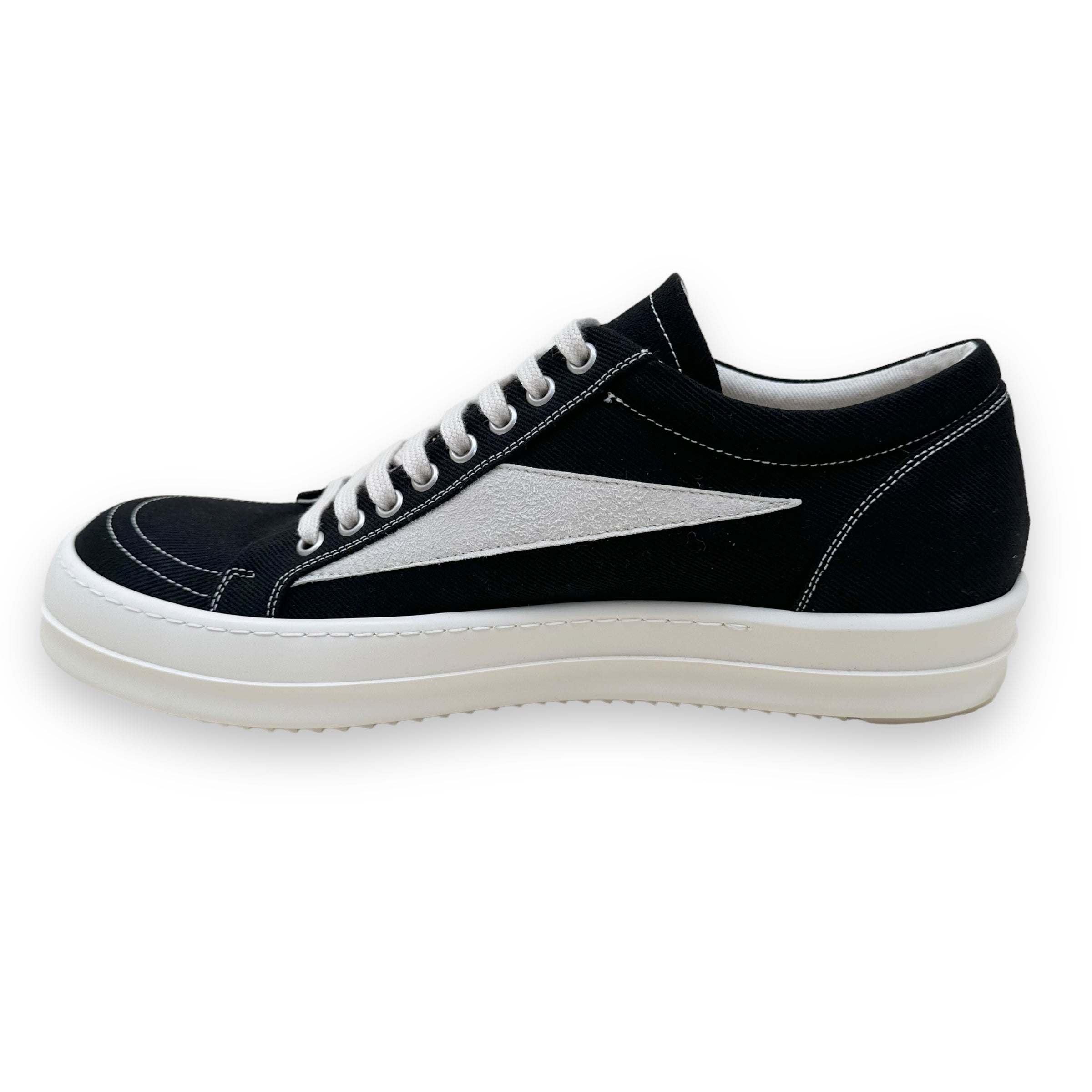 RICK OWENS DRKSHDW LOW TOP SNEAKER BLACK / WHITE UK10
