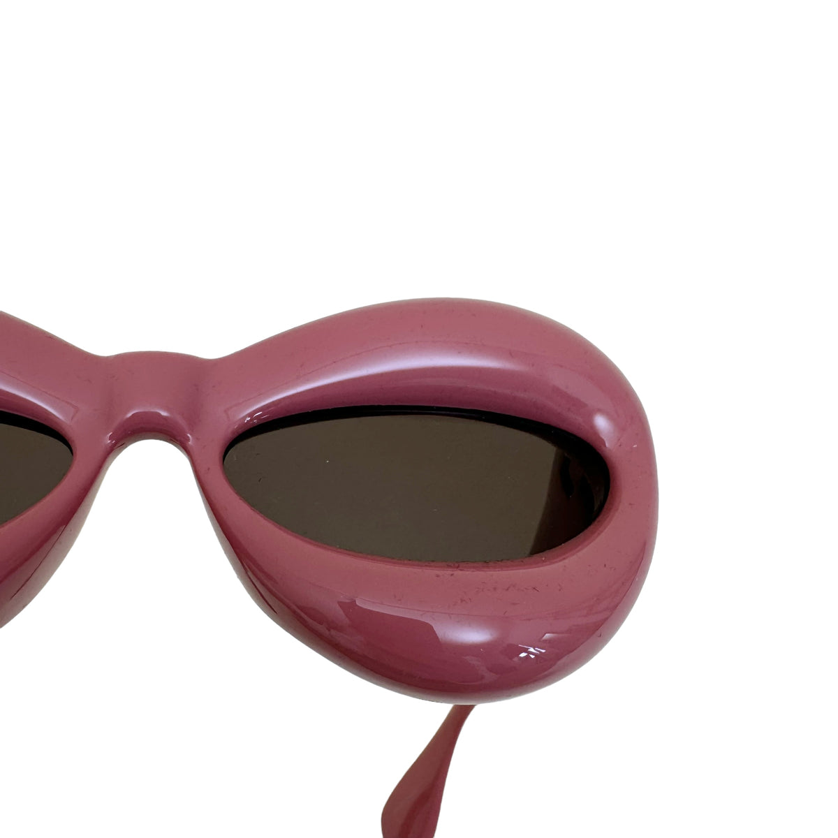 LOEWE INFLATED CATEYE NYLON SUNGLASSES PINK