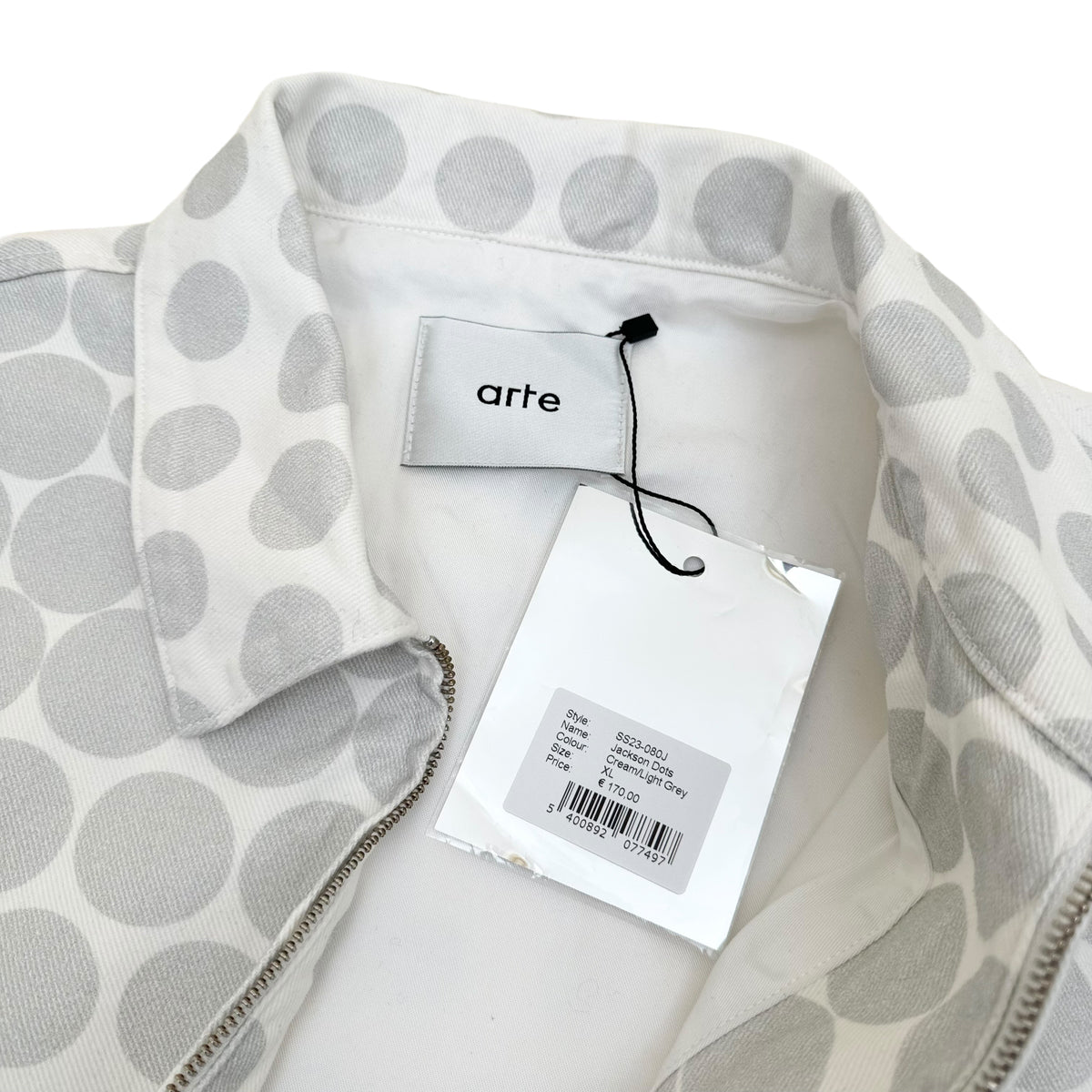ARTE SS23 JACKSONS DOT JACKET GREY / CREAM XL