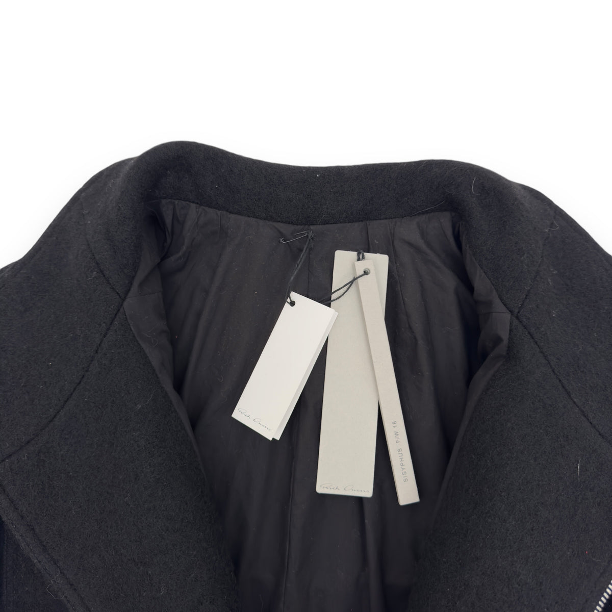 RICK OWENS FW18 09 TUBEWAY COAT BLACK M