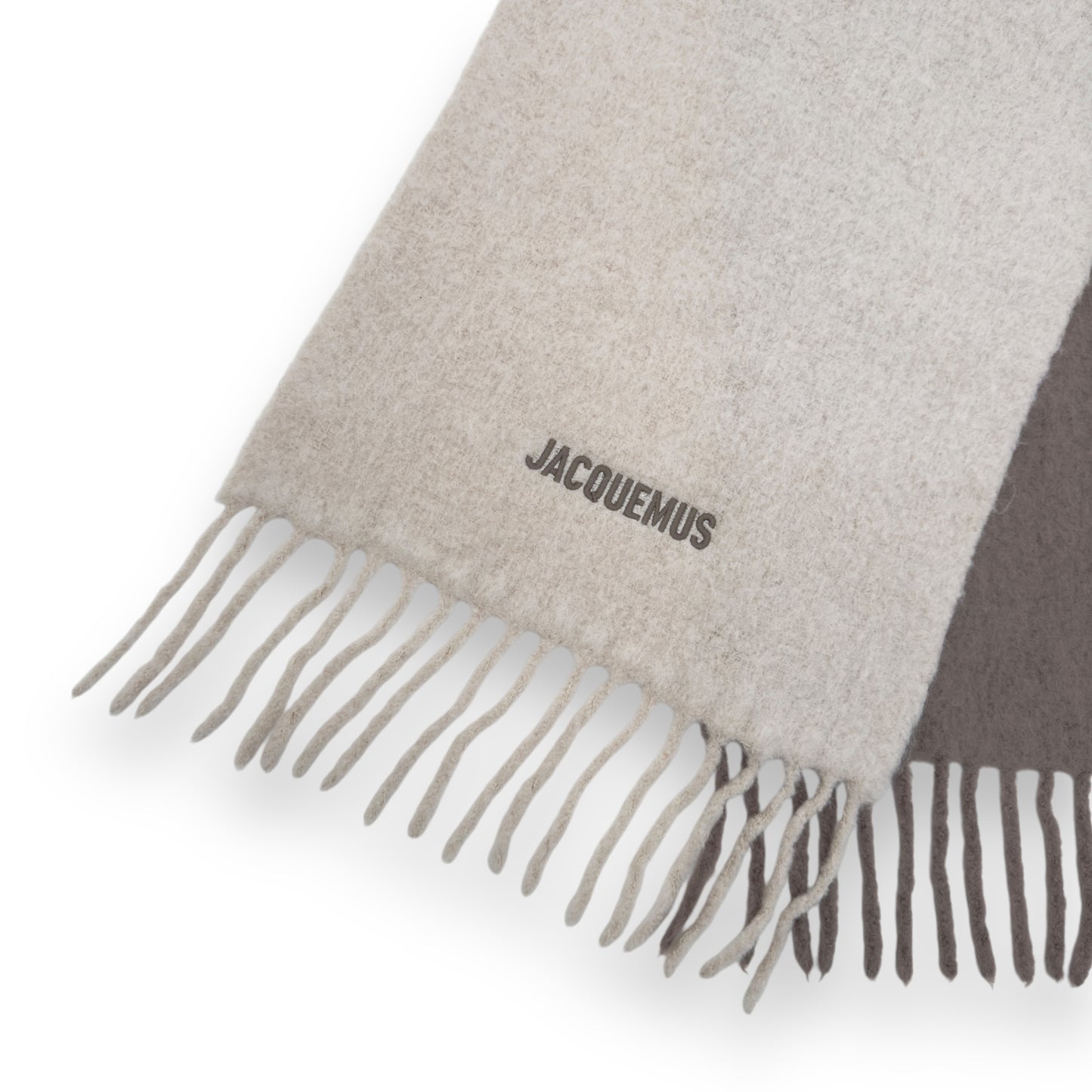 JACQUEMUS L'ÉCHARPE MOISSON ALPACA-BLEND SCARF CREAM / BROWN O/S