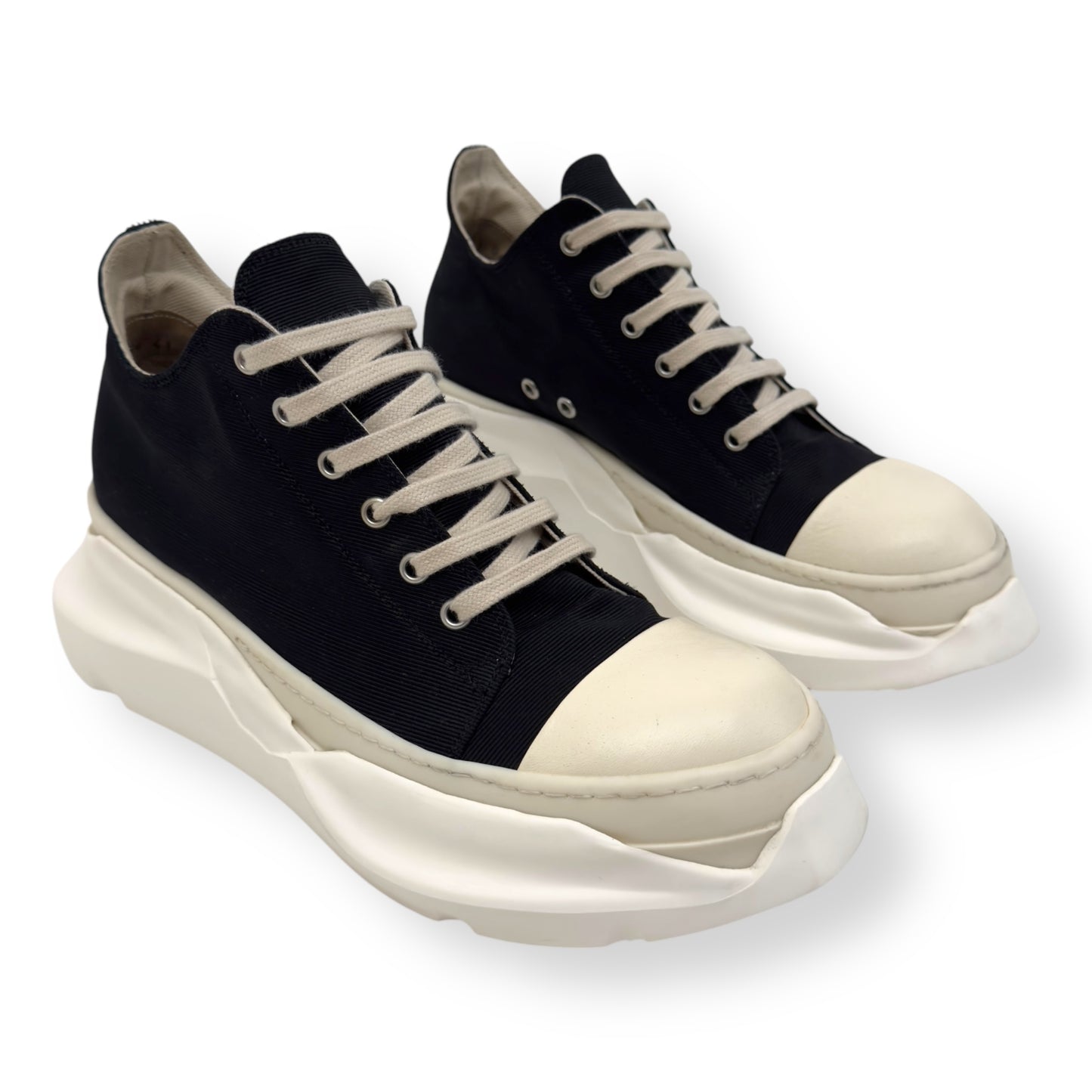 RICK OWENS DRKSHDW ABSTRACT LOW-TOP SNEAKER WHITE / BLACK UK7 / 41