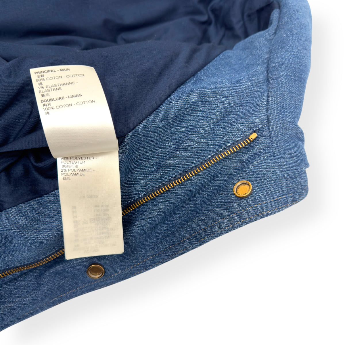 LOUIS VUITTON MONOGRAM PADDED DENIM JACKET INDIGO  FR52 / L