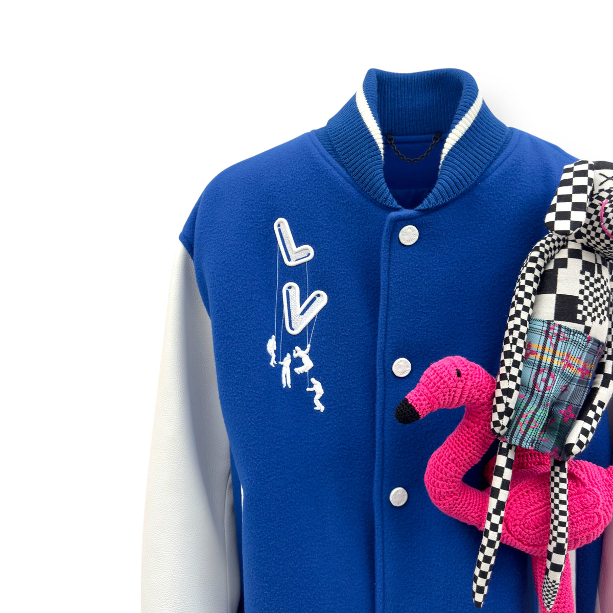 LOUIS VUITTON PUPPET VARSITY JACKET BLUE / WHITE 48 / S