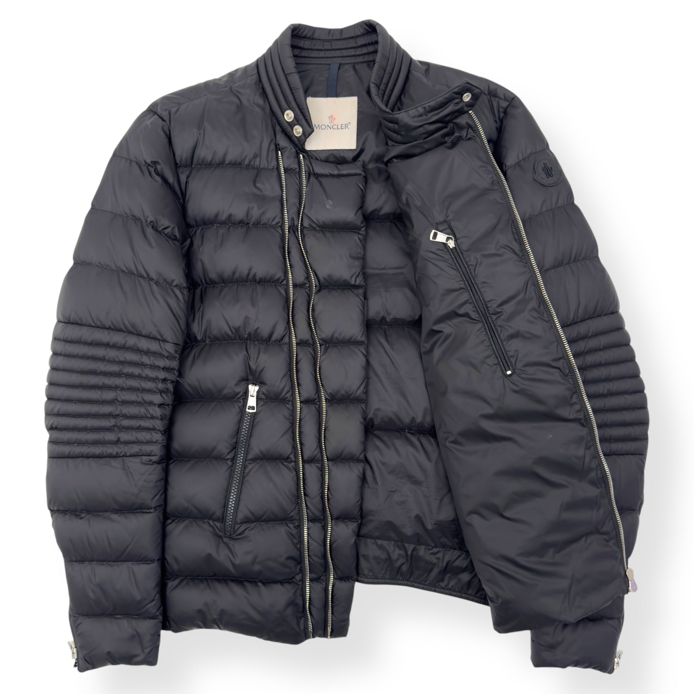 MONCLER AUBIN QUILTED SHELL DOWN JACKET BLACK 3 / M