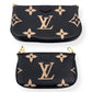 LOUIS VUITTON MULTI POUCHETTE ACCESSORIES MONOGRAM EMPREINTE LEATHER BAG BLACK / CREAM