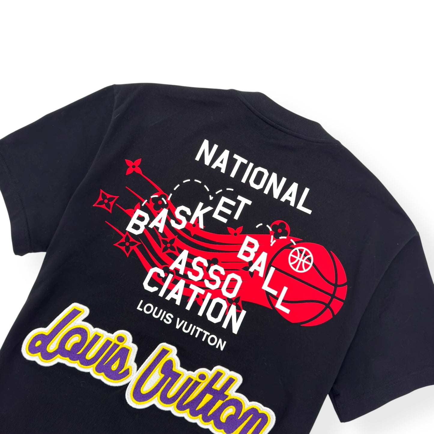 LOUIS VUITTON NBA MULTI-LOGO T-SHIRT BLACK M