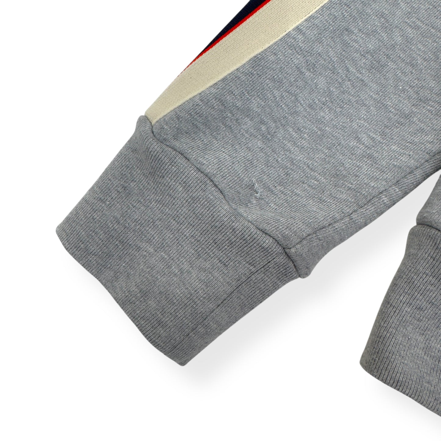 GUCCI TAPE LOGO HOODIE GREY / RED M