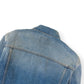 PRADA WASHED DENIM PLAQUE-LOGO DENIM JACKET LIGHT BLUE XL