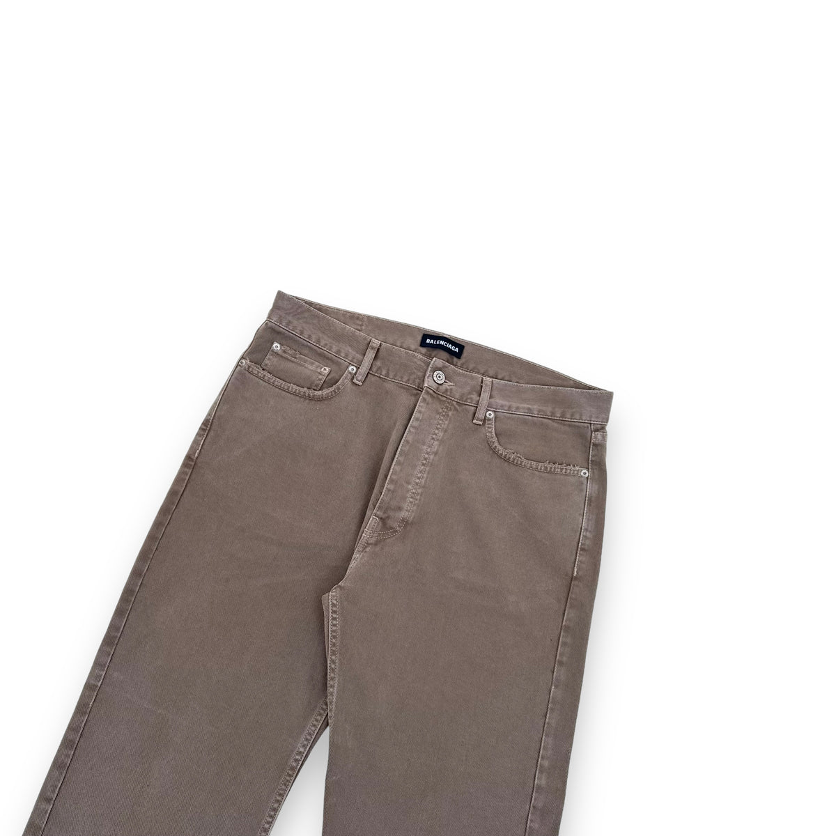 BALENCIAGA STRAIGHT LEG DENIM JEANS OLIVE / KHAKI 32”