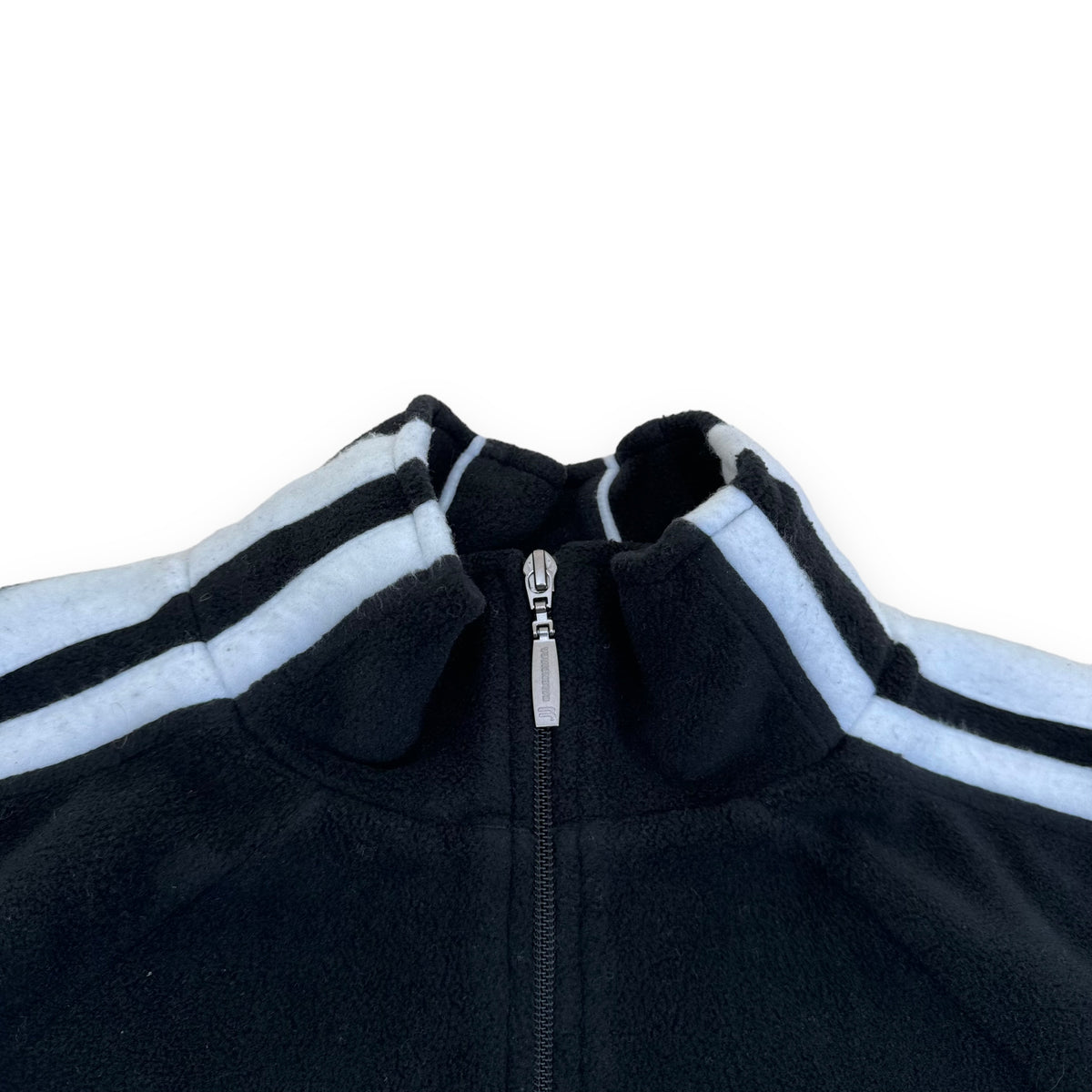 BALENCIAGA LOGO SPORT FLEECE ZIP-UP SWEATER BLACK / GREY XL
