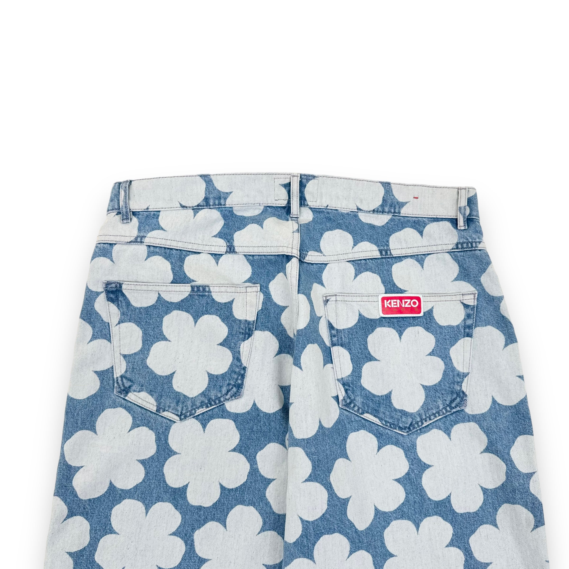 KENZO PARIS BOTAN LOOSE FIT DENIM JEANS BLUE 34”