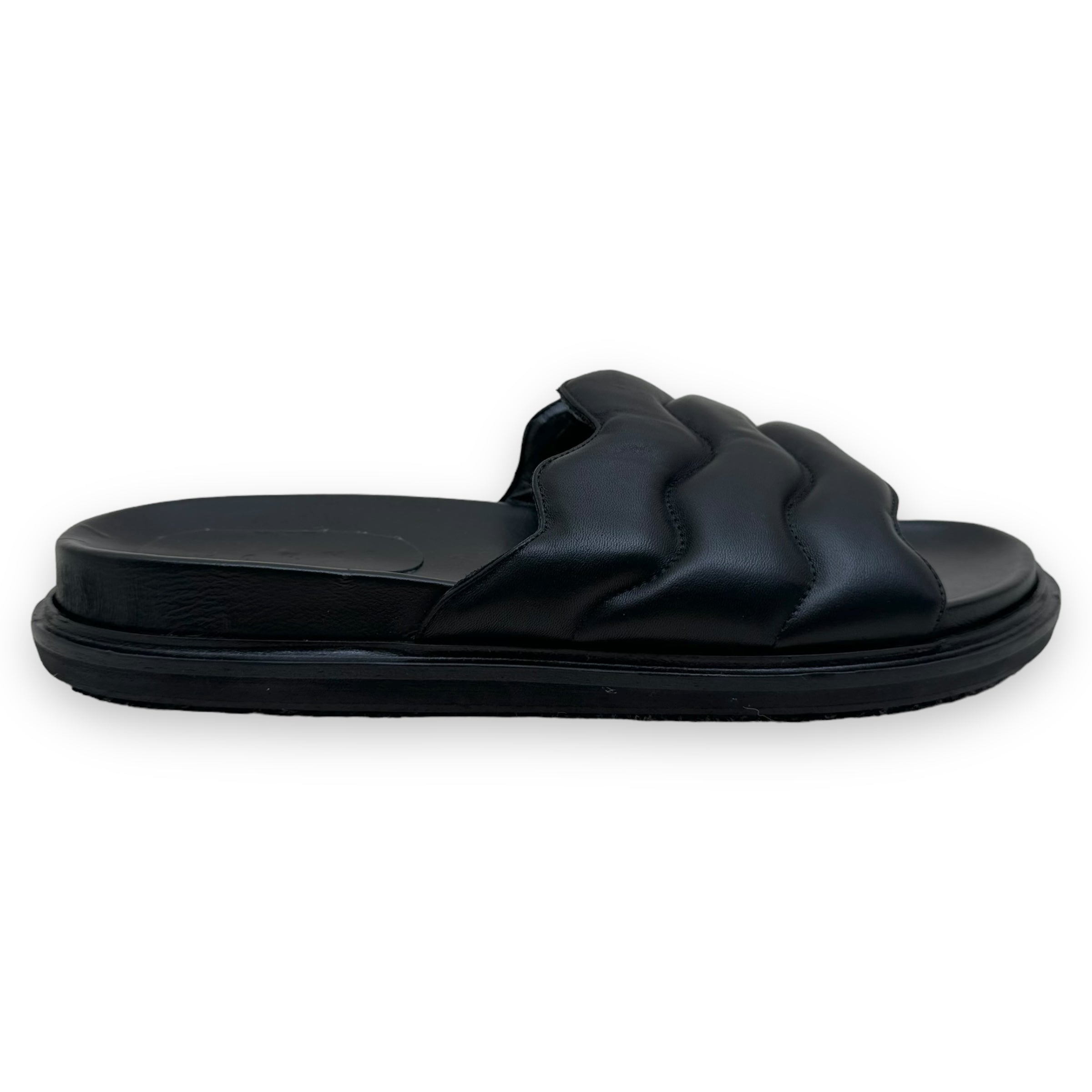 MARNI NAPPA PADDED LEATHER MULES BLACK UK11