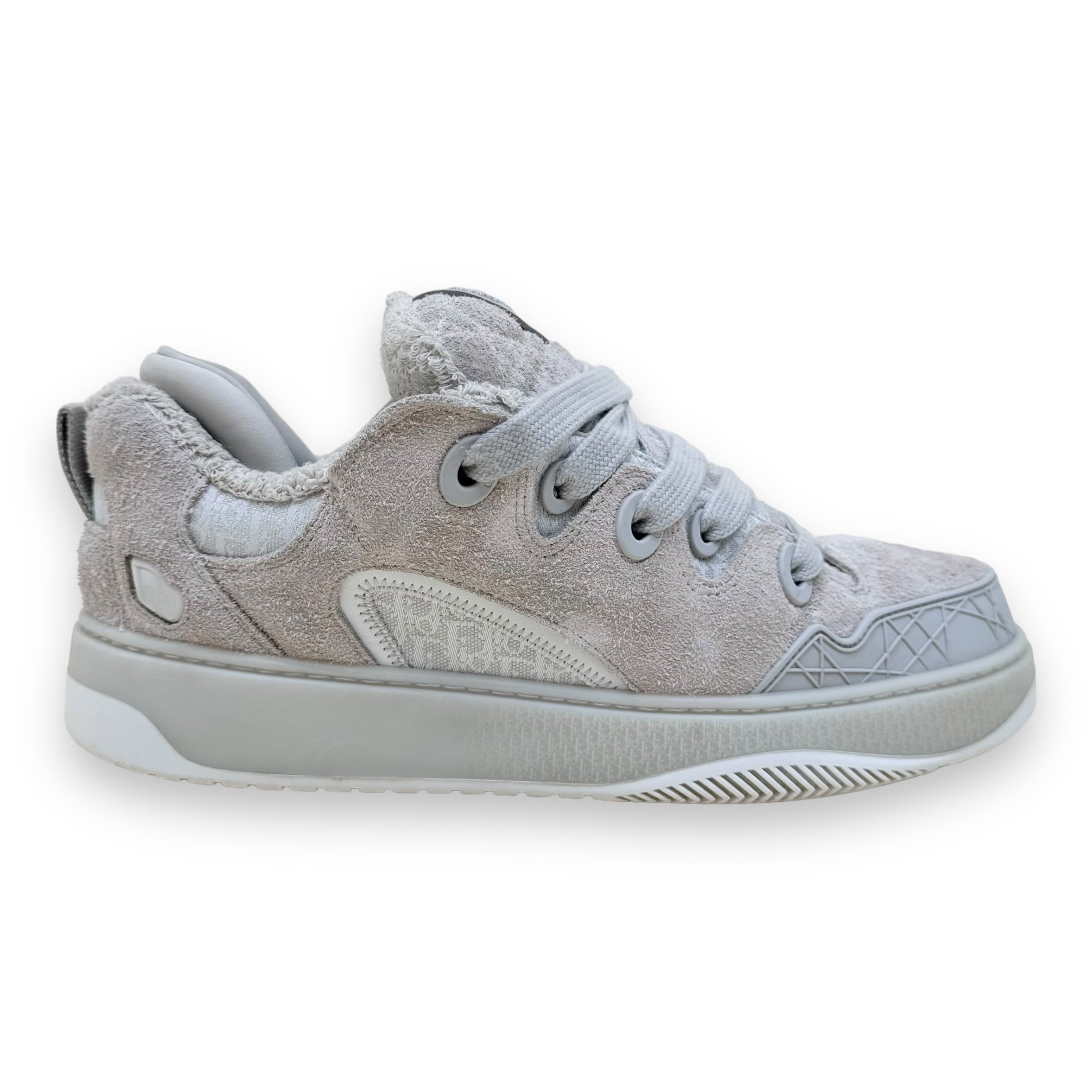 DIOR B9S SKATER ERL DIOR OBLIQUE JACQUARD SUEDE SNEAKER CREAM UK10