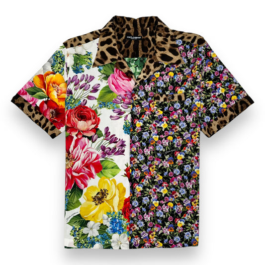 DOLCE&GABBANA EDEN SHORT SLEEVE FLORAL PRINT SHIRT L