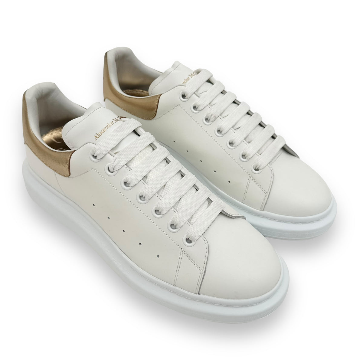 ALEXANDER MCQUEEN SNEAKER WHITE / GOLD UK11
