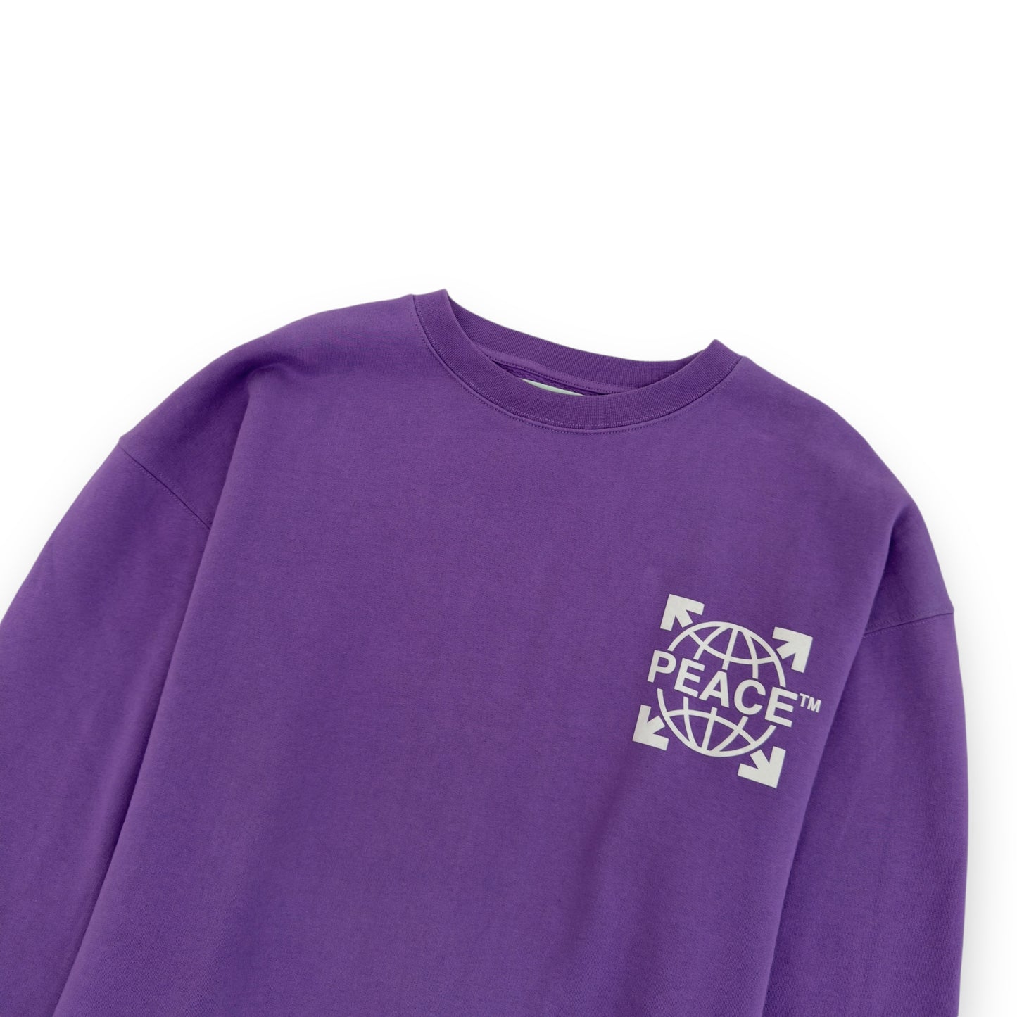 OFF-WHITE PEACE LOGO SWEATSHIRT PURPLE M