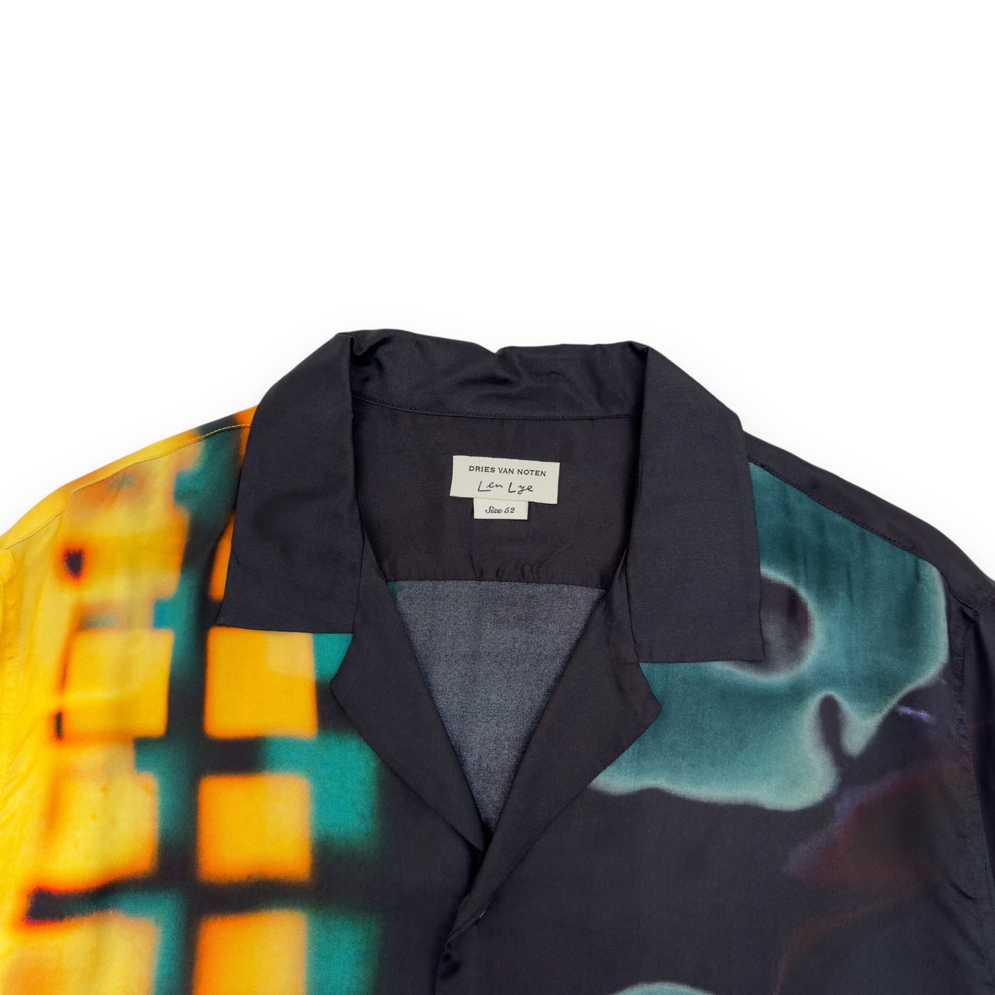 DRIES VAN NOTEN X LEN LYE SS21 CARLTON BUTTON-UP SHIRT BLACK / YELLOW XL