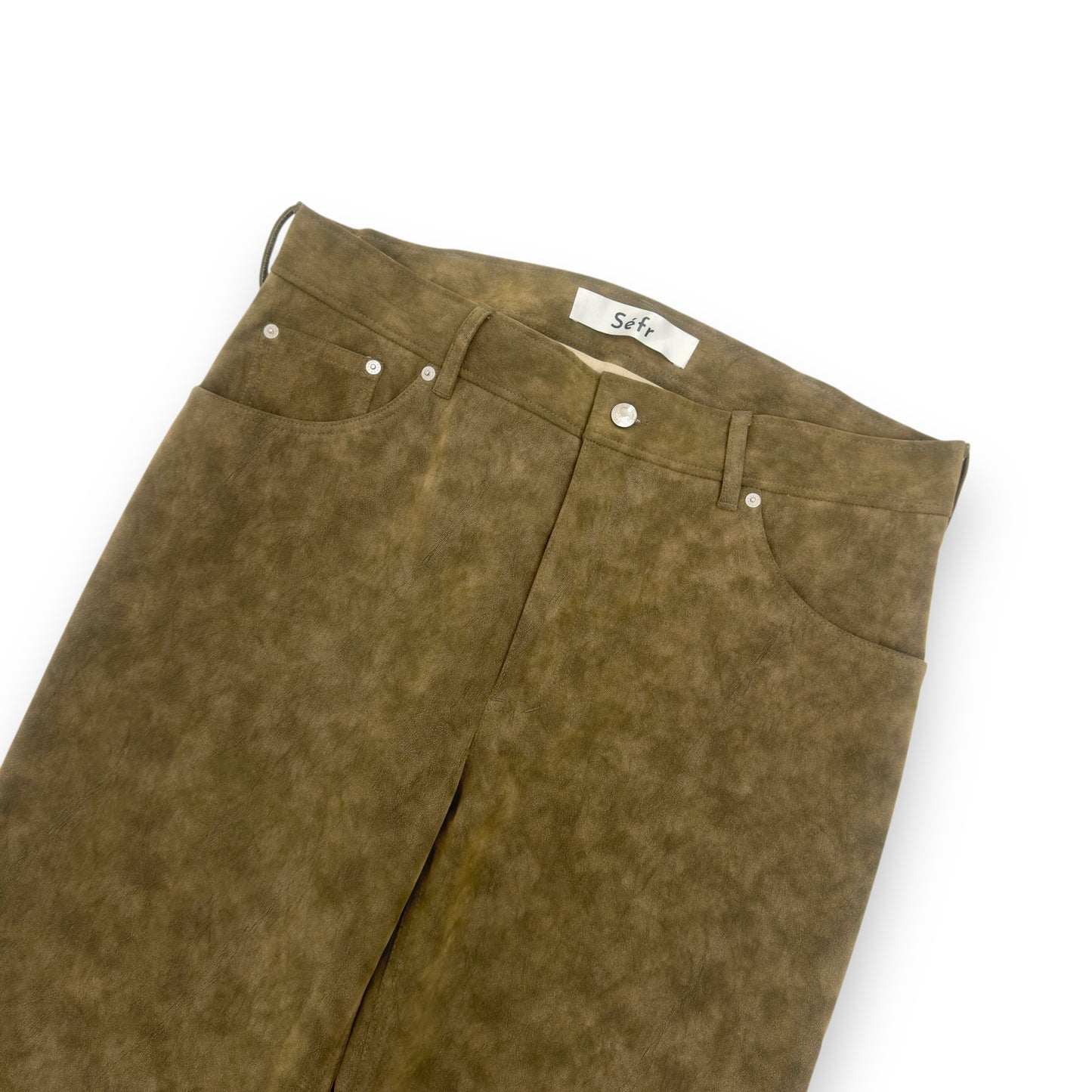 SÉFR OTIS BRUSHED MOSS TROUSERS KHAKI XL