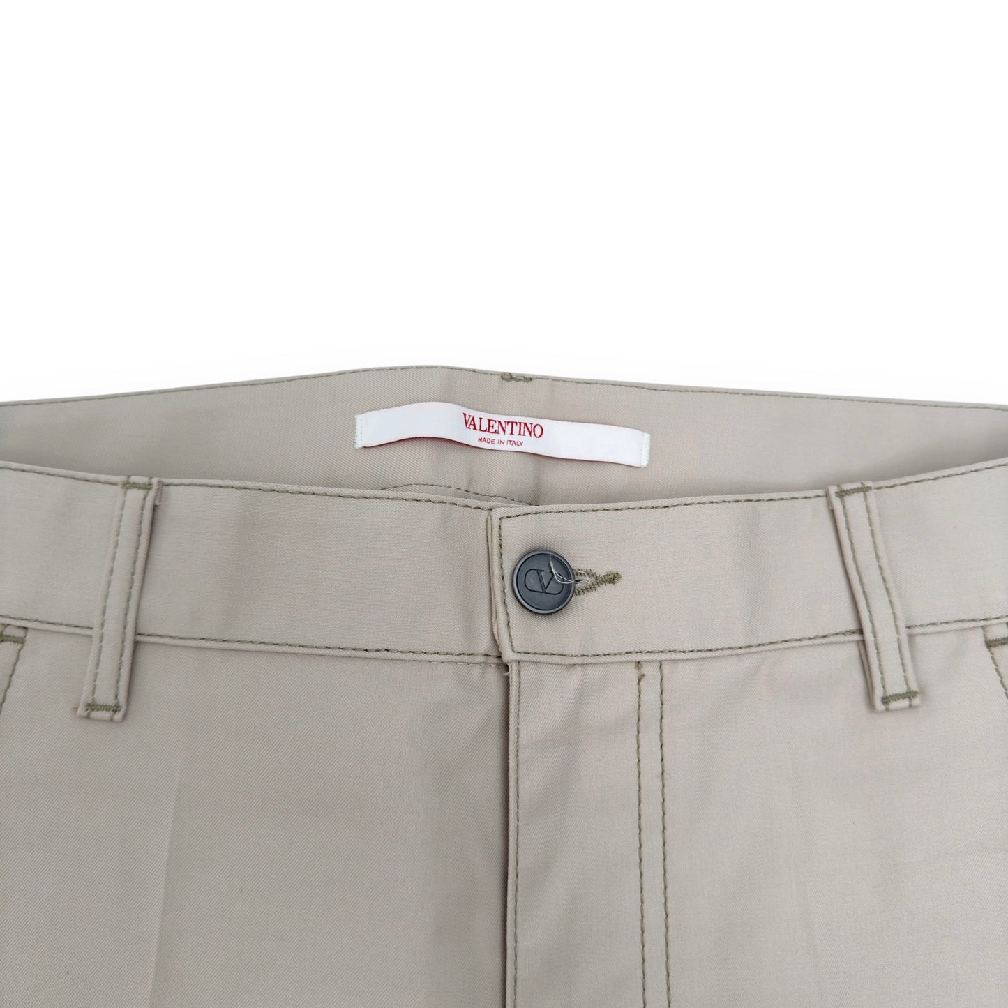 VALENTINO COUTURE GABARDINE TROUSERS SAND BEIGE 50 / L