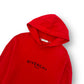 GIVENCHY LOGO-PRINT HOODIE RED / BLACK L