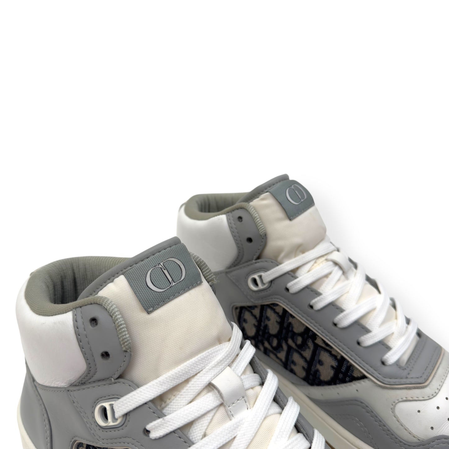 DIOR B27 OBLIQUE HIGH TOP SNEAKERS GREY / WHITE 43 / UK9
