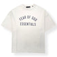 FEAR OF GOD ESSENTIALS OVERSIZED CREWNECK T-SHIRT CREAM / PURPLE XL