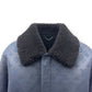 LOUIS VUITTON MONOGRAM SHEARLING JACKET BLUE / BLACK 52 / L