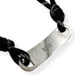 BALENCIAGA PLATE BRACELET SILVER / BLACK