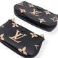 LOUIS VUITTON MULTI POUCHETTE ACCESSORIES MONOGRAM EMPREINTE LEATHER BAG BLACK / CREAM