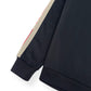 GUCCI TAPE LOGO DETACHABLE WEB SLEEVE HOODIE BLACK / RED S