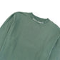 PALM ANGELS SERVICE ANNOUNCEMENT LONG SLEEVE COTTON T-SHIRT GREEN / WHITE XS