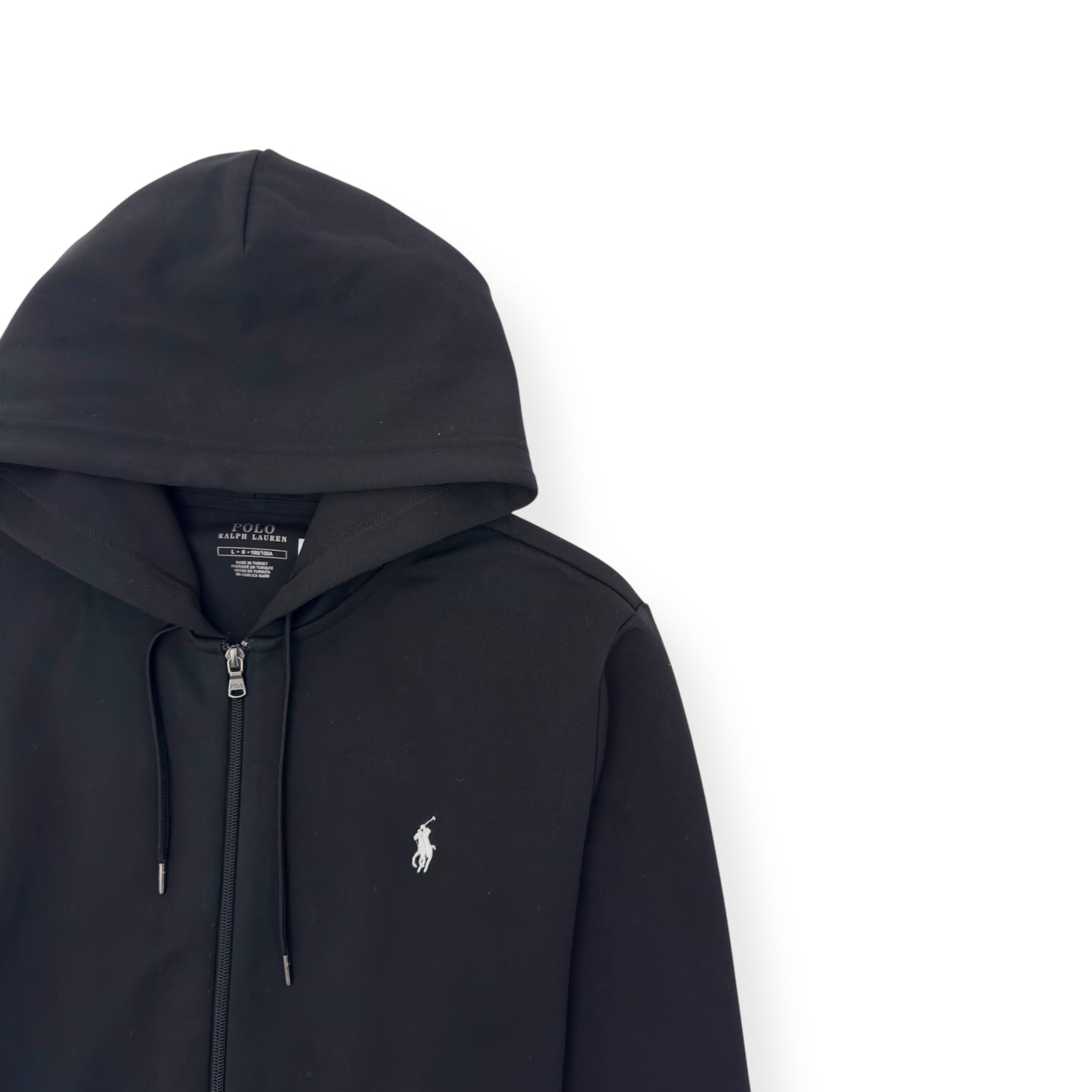 POLO RALPH LAUREN FULL ZIP HOODIE BLACK L