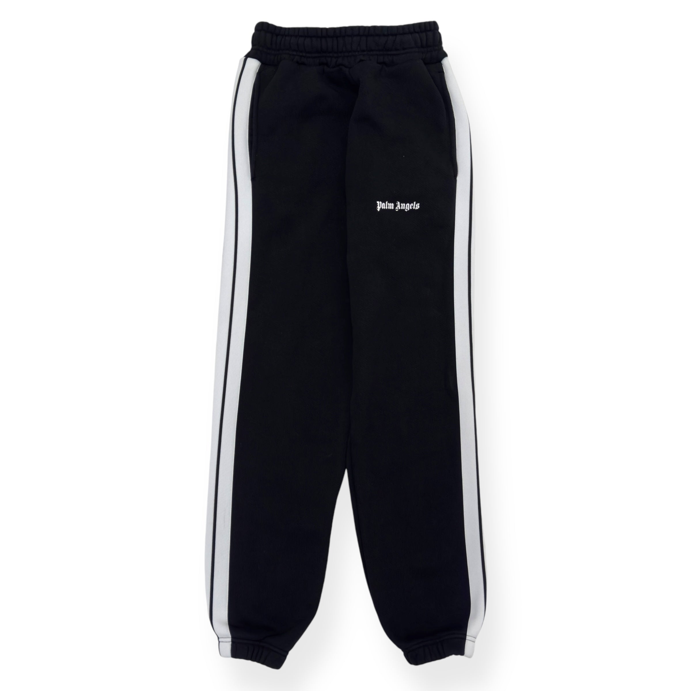 PALM ANGELS WOMENS SWEATPANTS BLACK / WHITE XXS