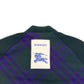 BURBERRY CHECKED REVERSIBLE COTTON-TWILL BOMBER JACKET GREEN / PURPLE XL