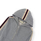 GUCCI TAPE LOGO HOODIE GREY / RED M