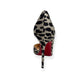CHRISTIAN LOUBOUTIN PONY HAIR ANIMAL PRINT PUMPS BLACK / WHITE / RED 36 / UK3