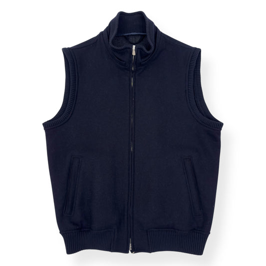 THOM SWEENEY BESPOKE WOOL GILET NAVY 50 / M