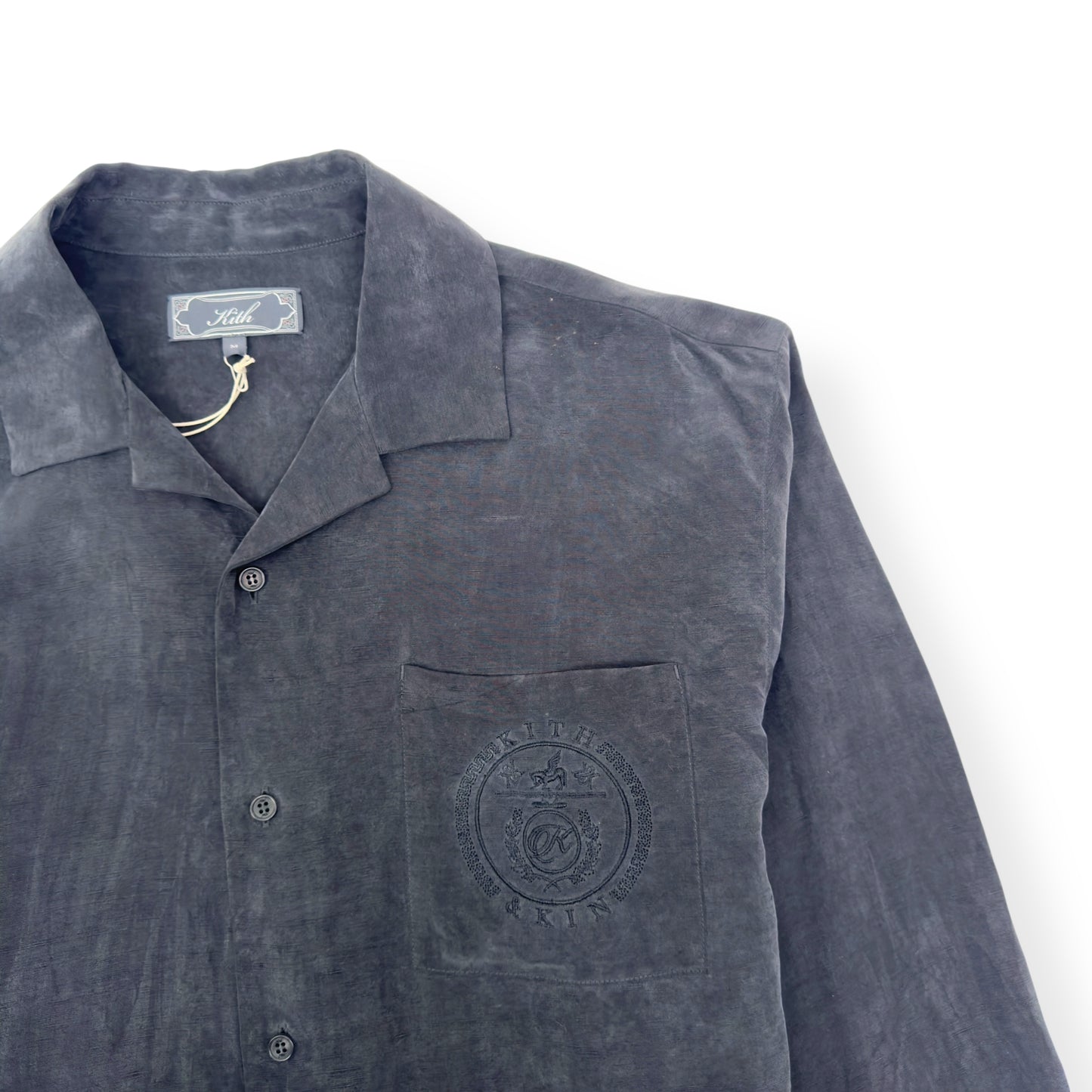 KITH ADONIS CAMP COLLAR SHIRT BLACK M