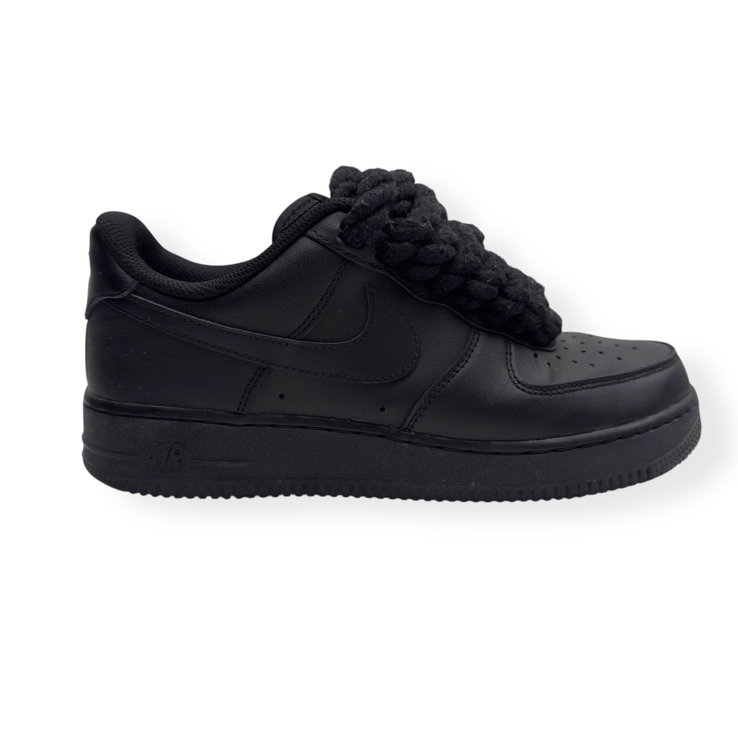 NIKE AIR FORCE 1 ROPE LACE SNEAKER BLACK UK7.5