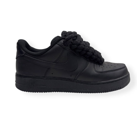 NIKE AIR FORCE 1 ROPE LACE SNEAKER BLACK UK7.5