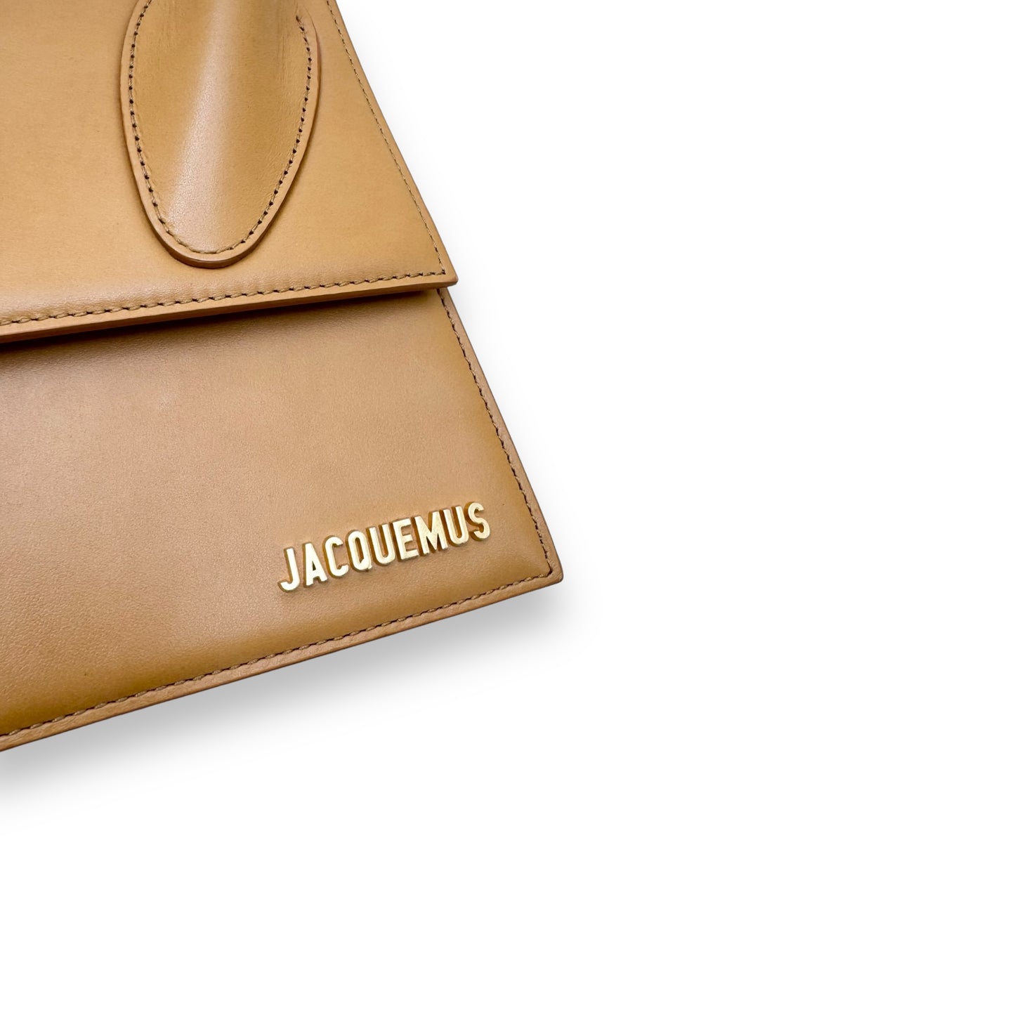 JACQUEMUS LE GRAND CHIQUITO LEATHER BAG TAN